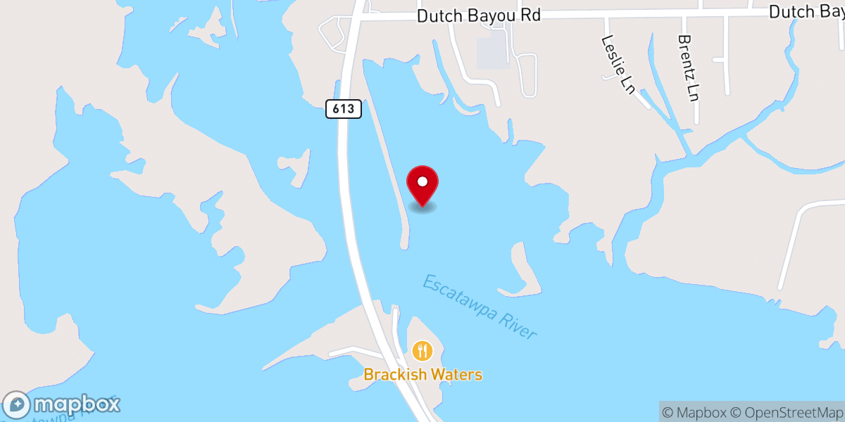 Map showing location of First Baptist Church of Esctawpa