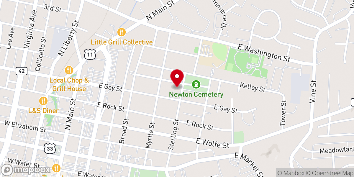 Map showing location of RISE Faith Community