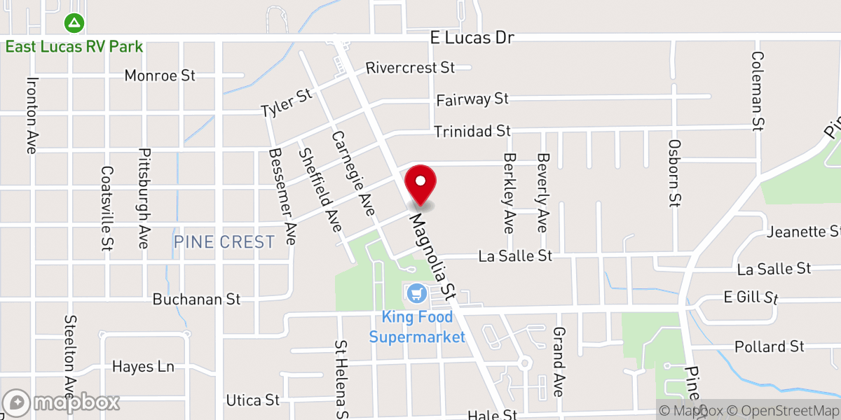 Map showing location of Greater Little Zion Church of God in Christ