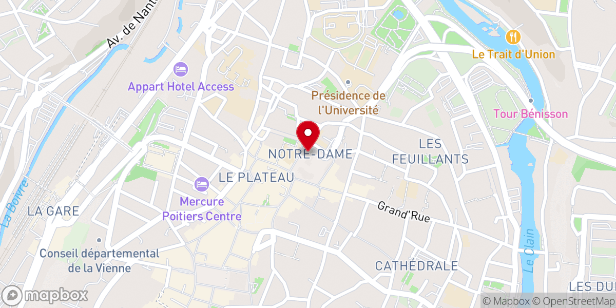 Map showing location of Les Halles marché de Notre-Dame