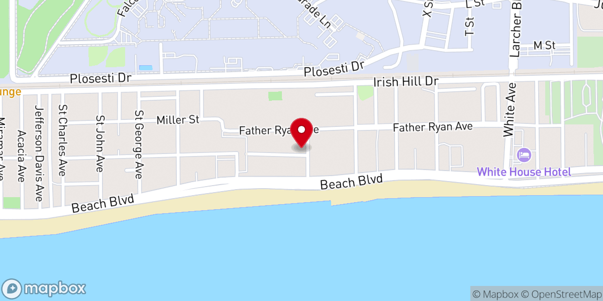 Map showing location of Seashore United Methodist Assembly