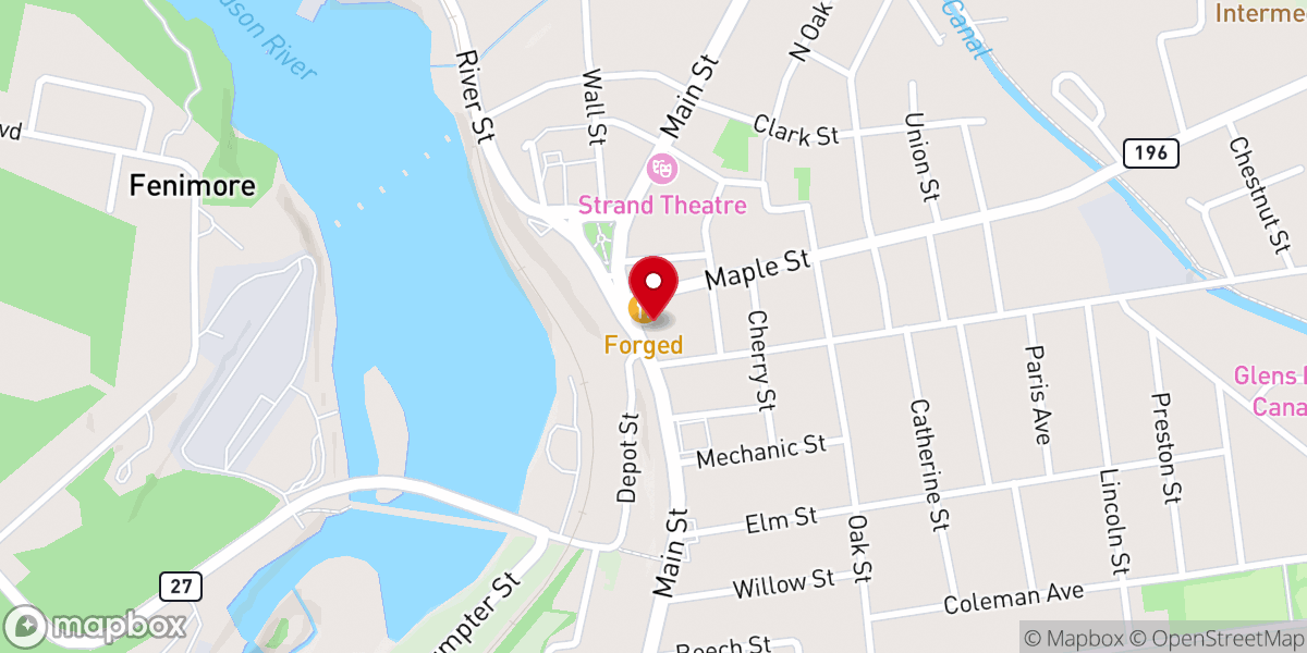 Map showing location of First Baptist Church