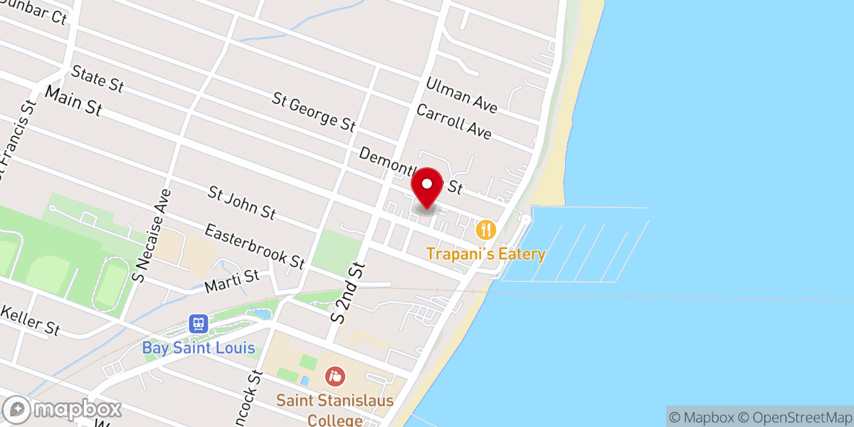 Map showing location of First Baptist Church