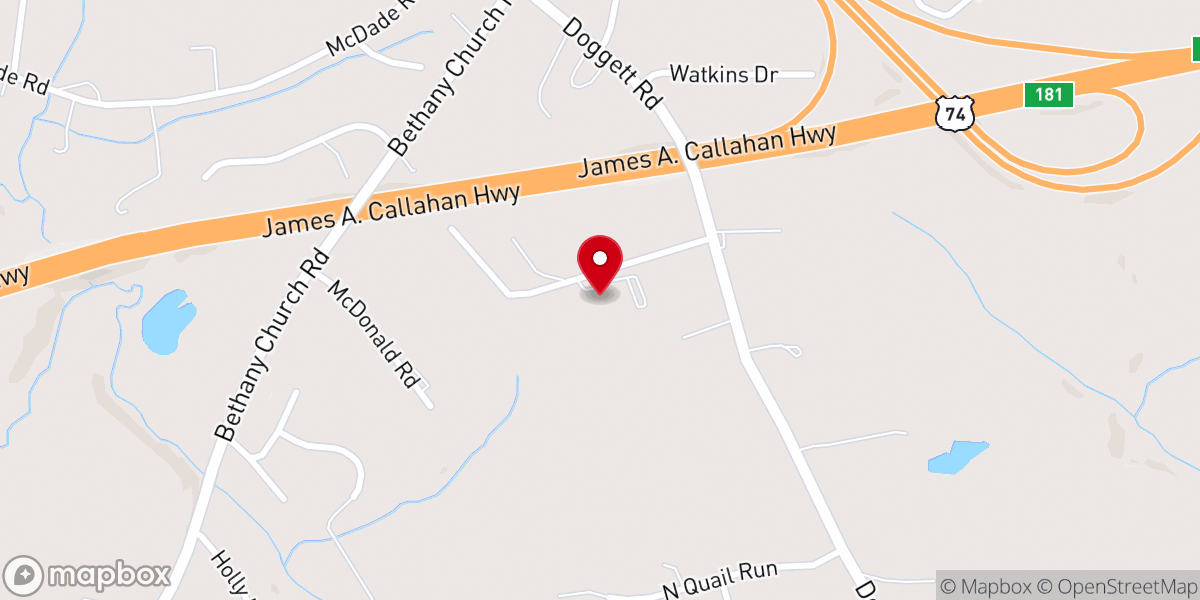 Map showing location of Pleasant View Community Church