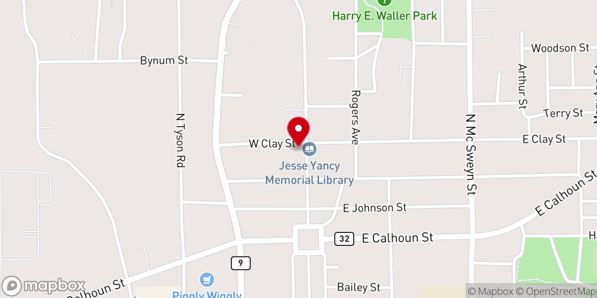 Map showing location of New Hope Church of Christ