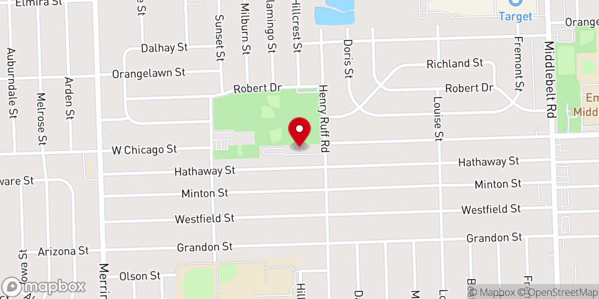 Map showing location of Devon Aire Community Church of the Nazarene