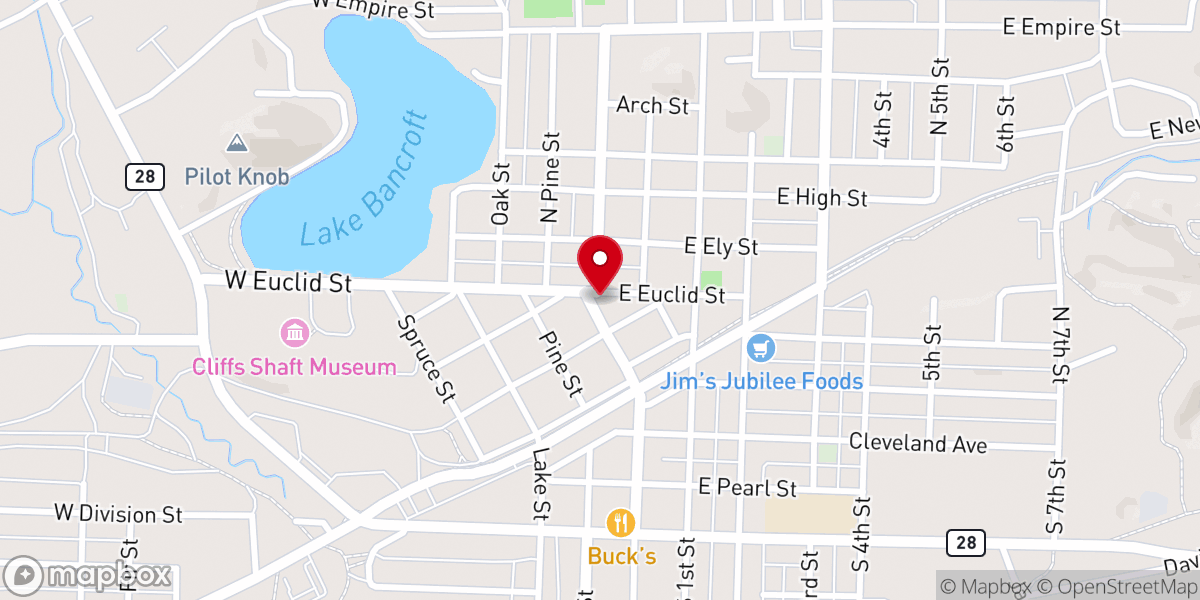 Map showing location of United Presbyterian Church