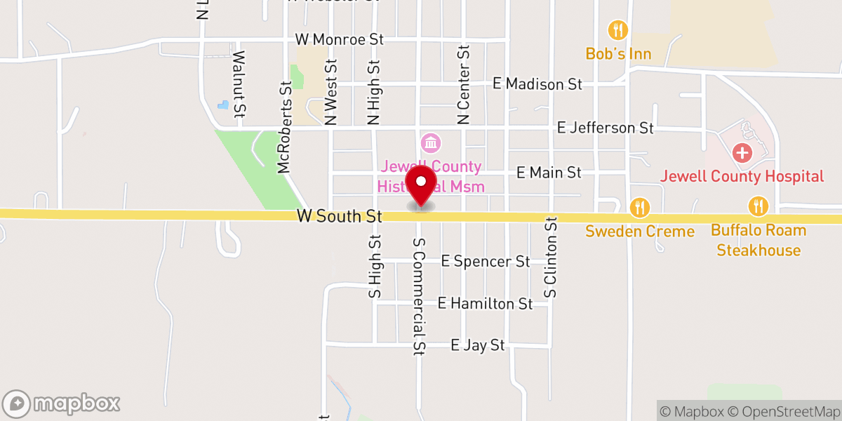 Map showing location of Mankato Christian Church
