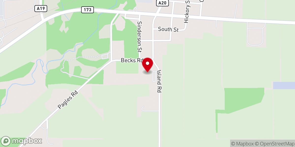 Map showing location of Harvard Bible Church