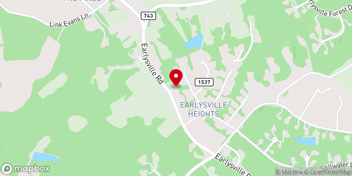 Map showing location of Buck Mountain Episcopal Church