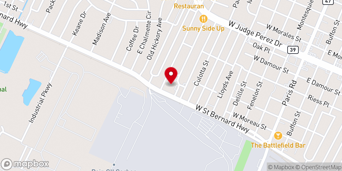 Map showing location of St. Bernard Parish Assessor