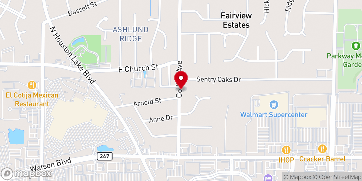 Map showing location of Centerville Mobile Home Estates