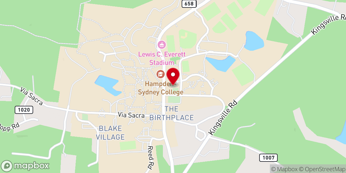 Map showing location of College Presbyterian Church
