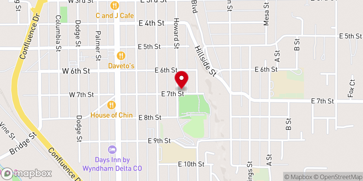 Map showing location of Center For Spiritual Life