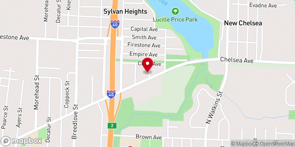 Map showing location of Gethsemane Garden Church
