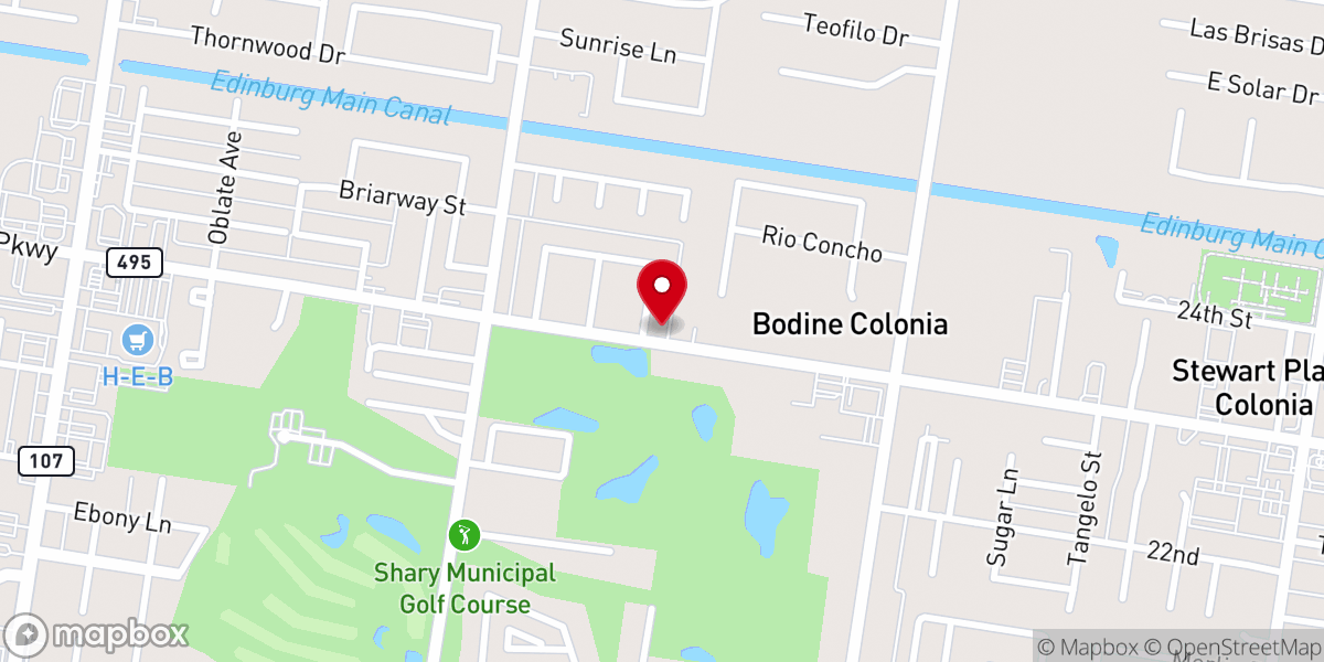 Map showing location of Promise Land Church