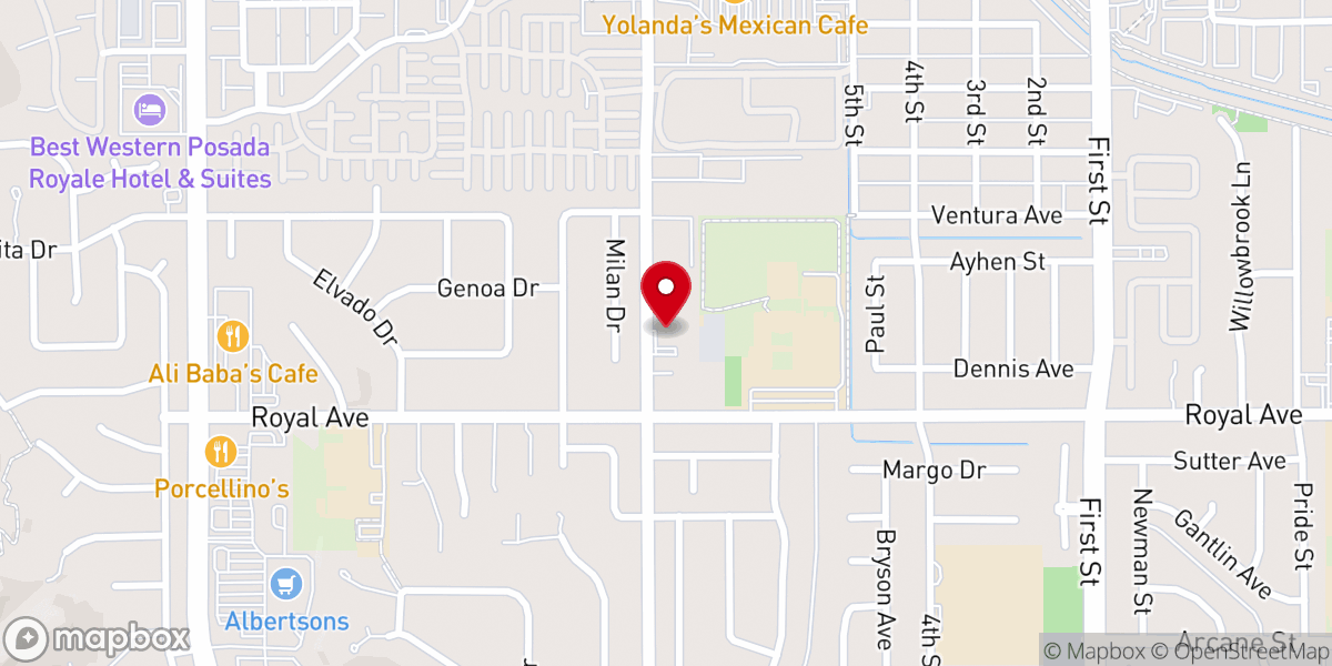 Map showing location of Life Church
