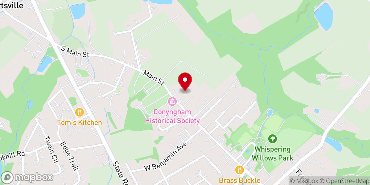 Map showing location of Christ Evangelical Lutheran