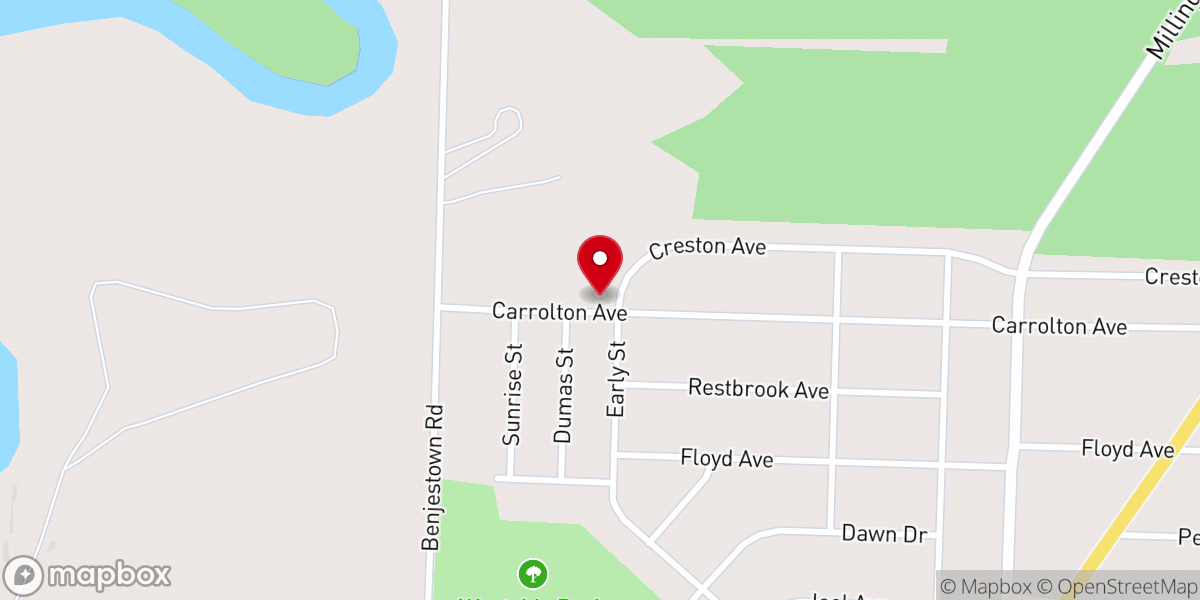 Map showing location of Scenic Assembly of God Church