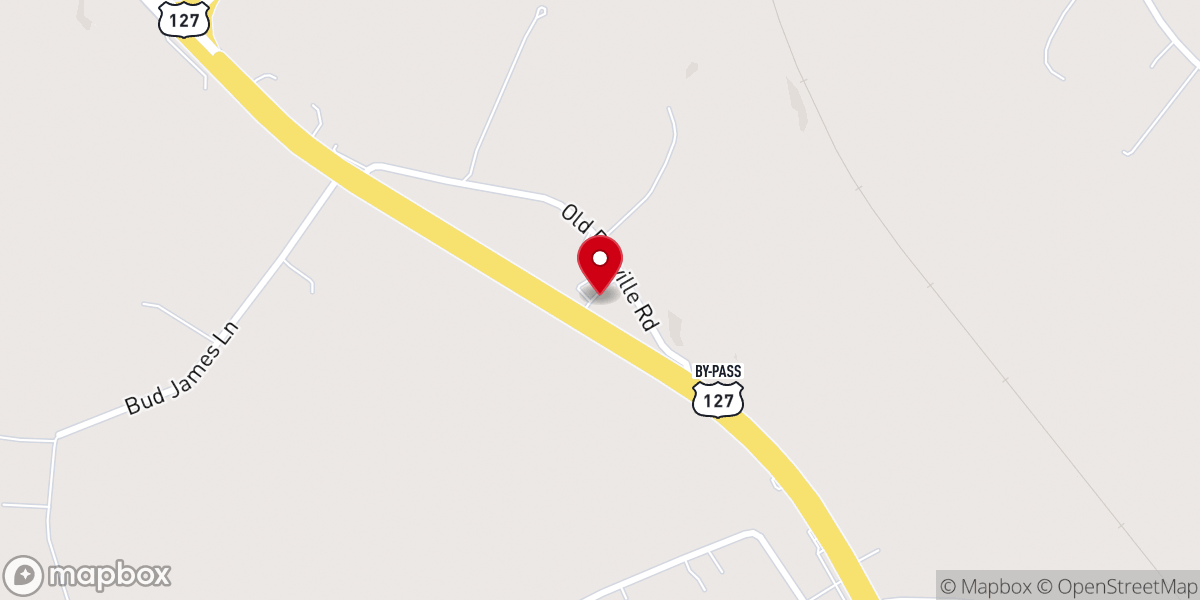 Map showing location of Harrodsburg Community Church