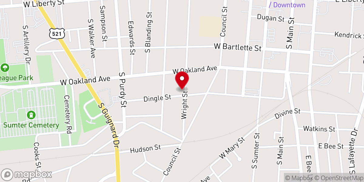Map showing location of Good Shepherd Episcopal Church
