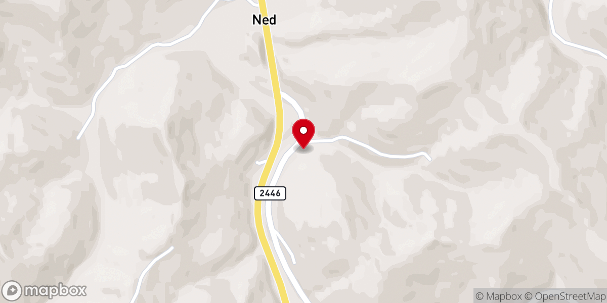 Map showing location of Neace Memorial Church