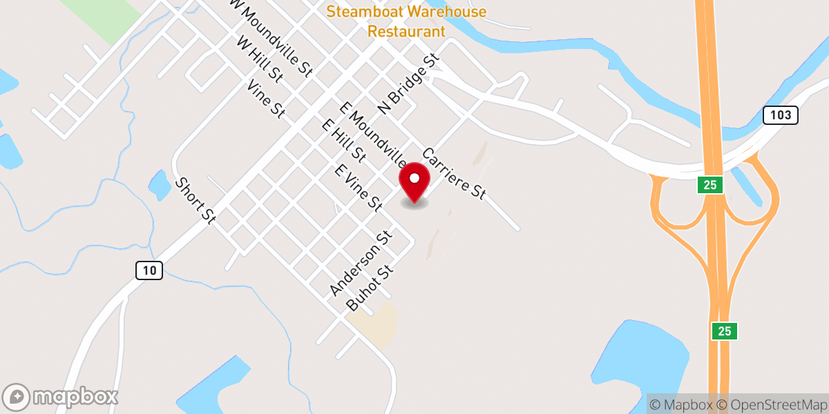 Map showing location of Washington Old Schoolhouse