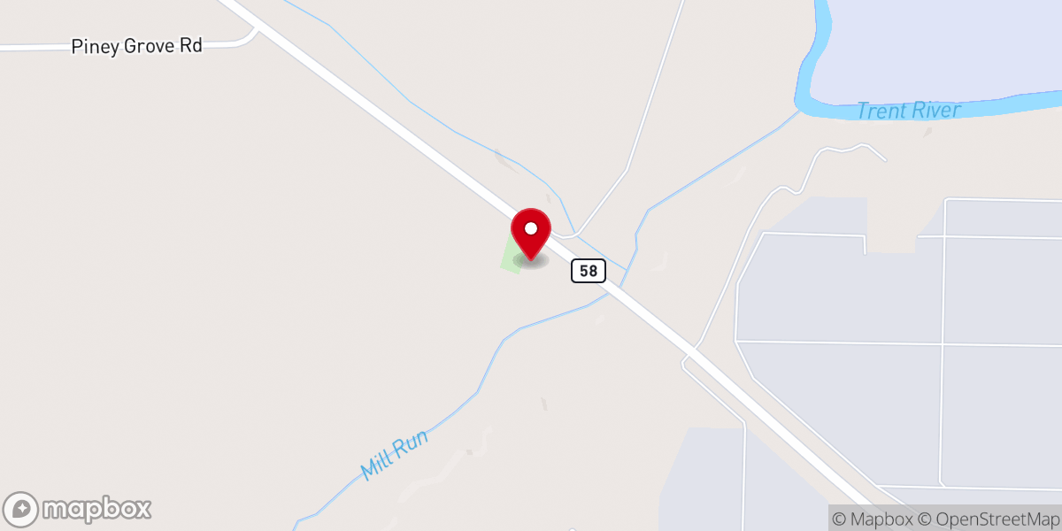 Map showing location of Free Will Chapel Free Will Baptist Church