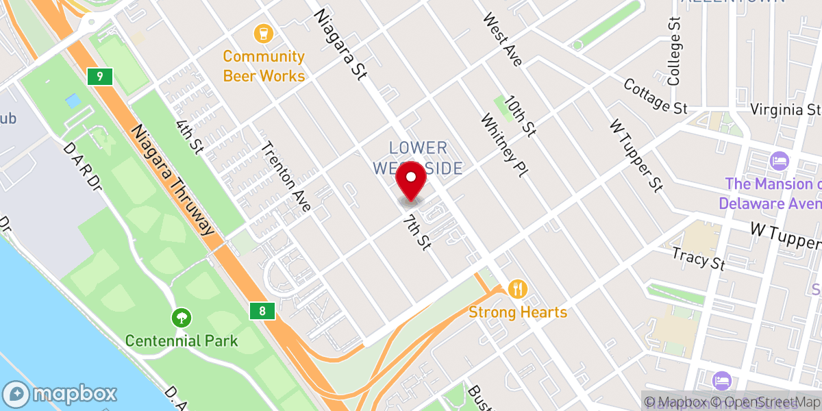 Map showing location of Holy Cross Roman Catholic Church