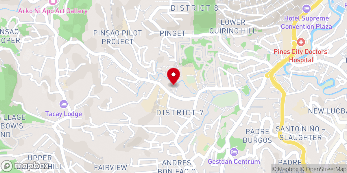 Map showing location of Bible Believers Baptist Church - Baguio City