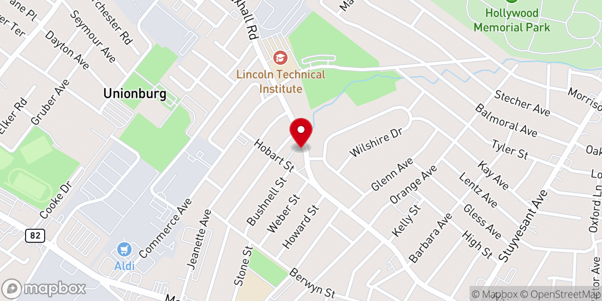 Map showing location of Bethany Church