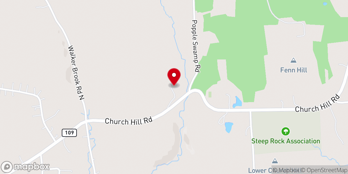 Map showing location of 200 Church Hill Road- cottage