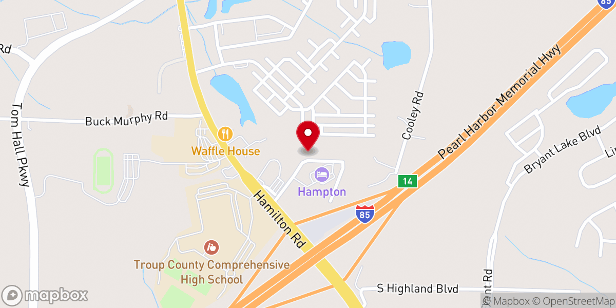 Map showing location of Liberty Worship Center