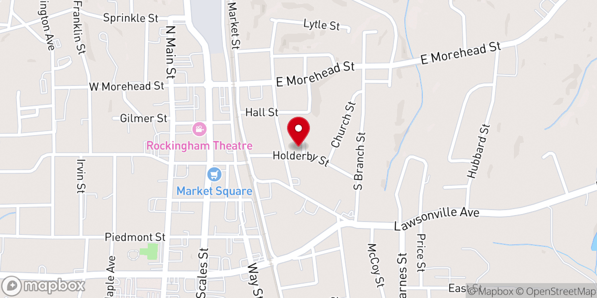Map showing location of First Christian Church