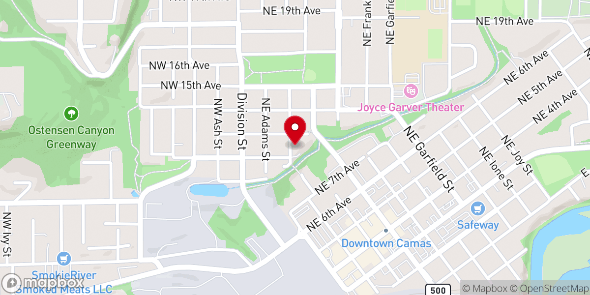 Map showing location of St John's Presbyterian Church