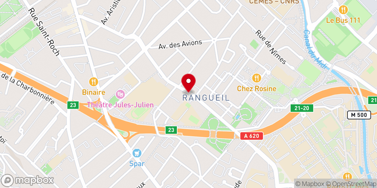 Map showing location of Église Saint Marc - Paroisse étudiante de Toulouse