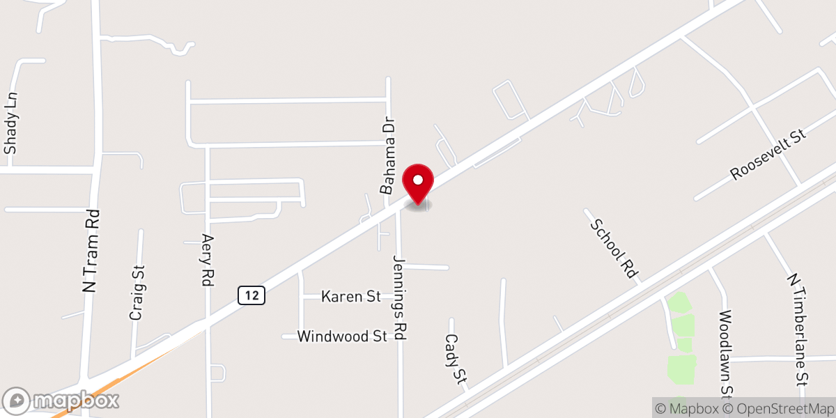 Map showing location of Old Faith Chapel