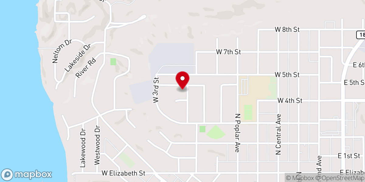 Map showing location of Redeemer Evangelical Lutheran Church