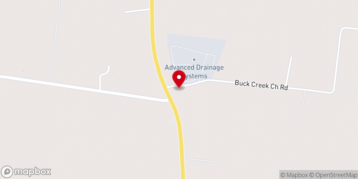 Map showing location of Buck Creek