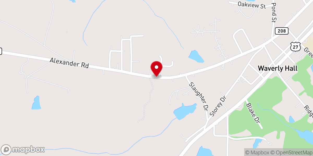 Map showing location of Pitts Memorial Church