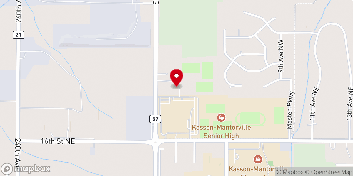 Map showing location of Holy Family Catholic Church