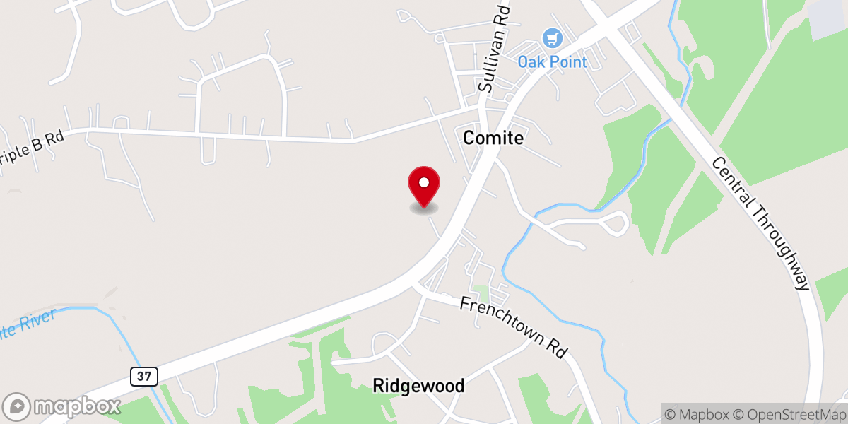 Map showing location of Kristenwood Catering and Reception Facility