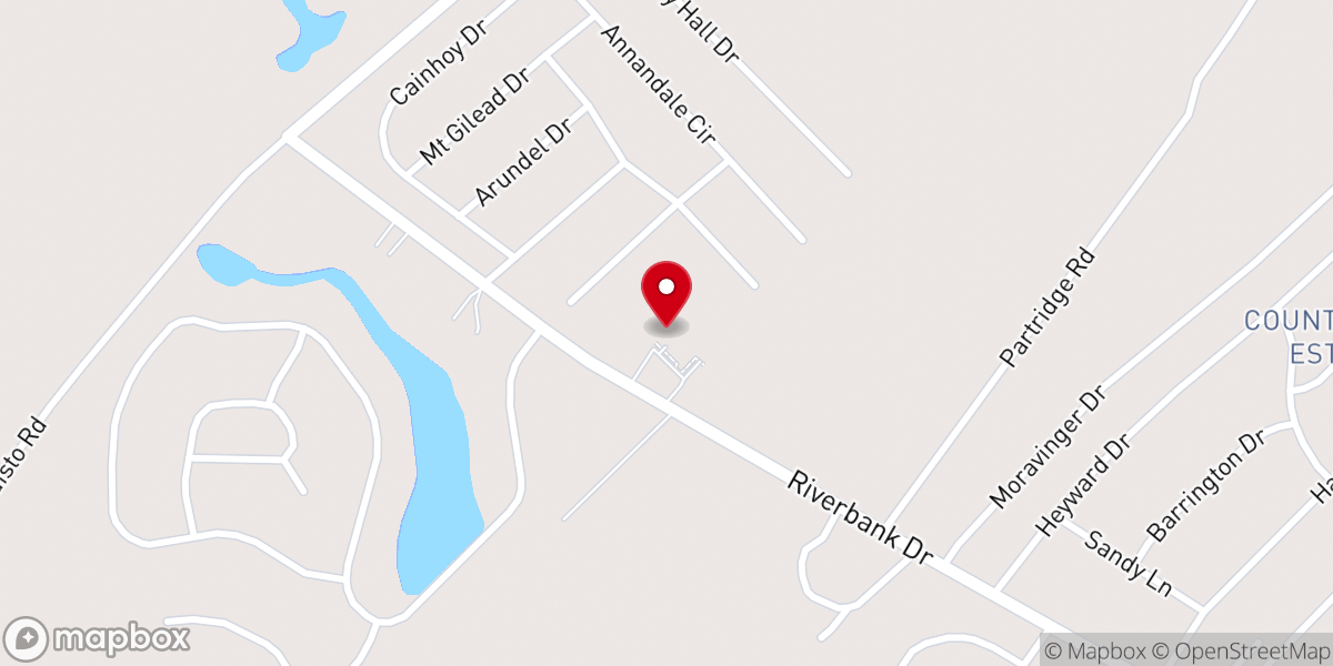 Map showing location of New Hope Baptist Church
