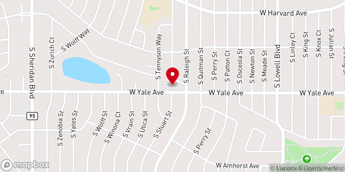 Map showing location of Trinity Lutheran Church
