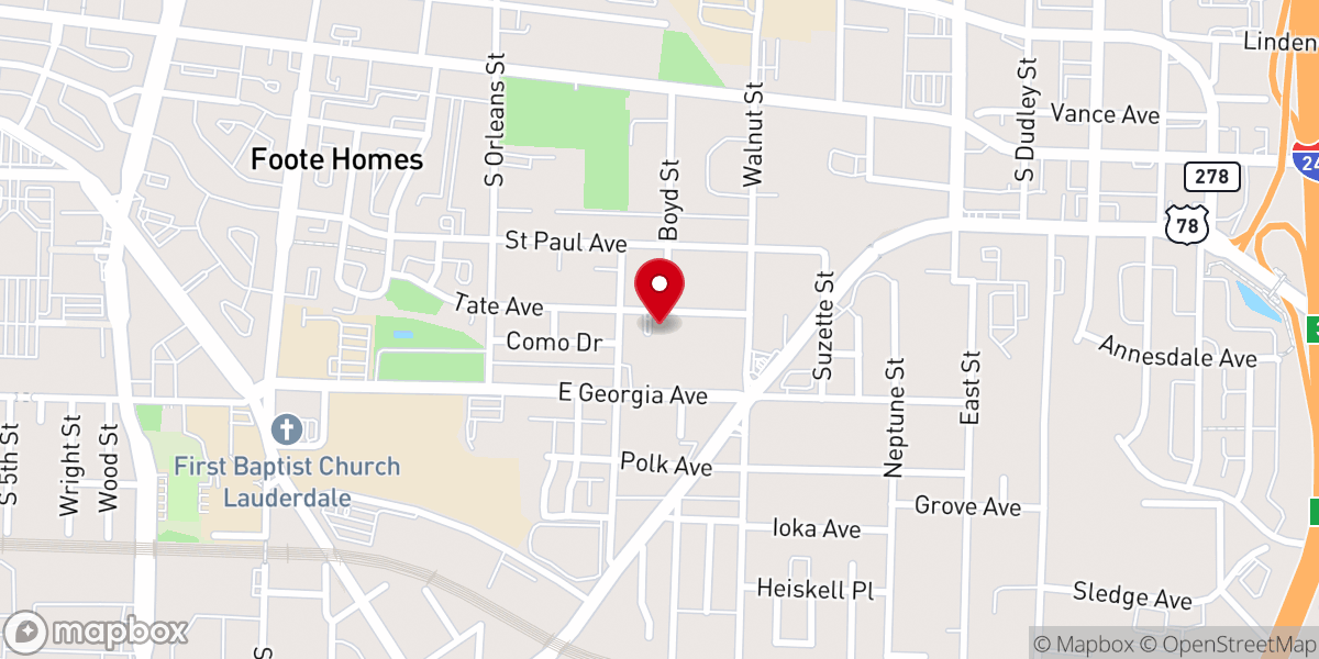 Map showing location of Spirit of Liberty Church of Ministries