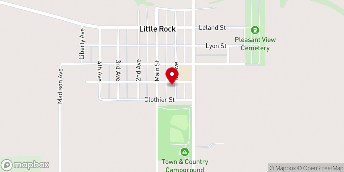 Map showing location of Salem Reformed Church