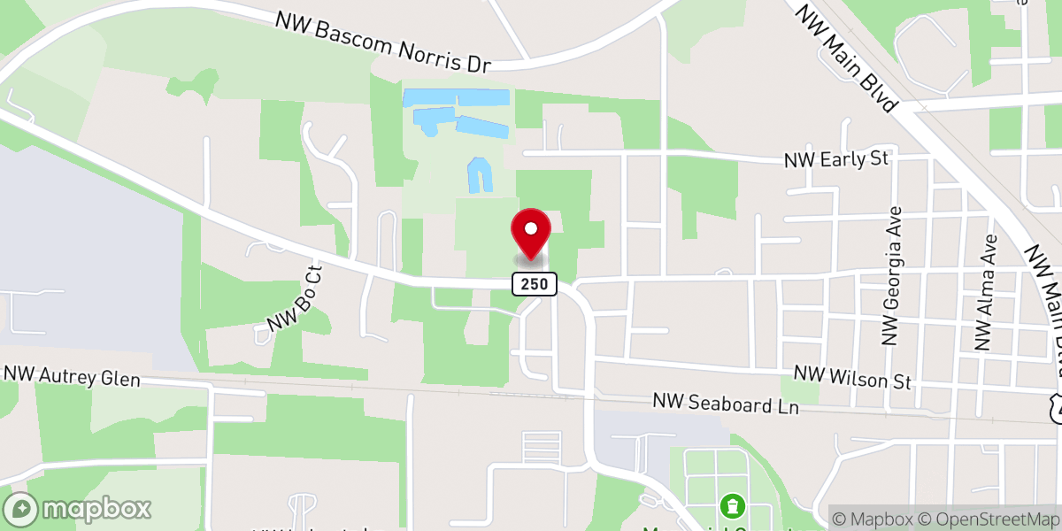 Map showing location of New Beginnings Restoration Church