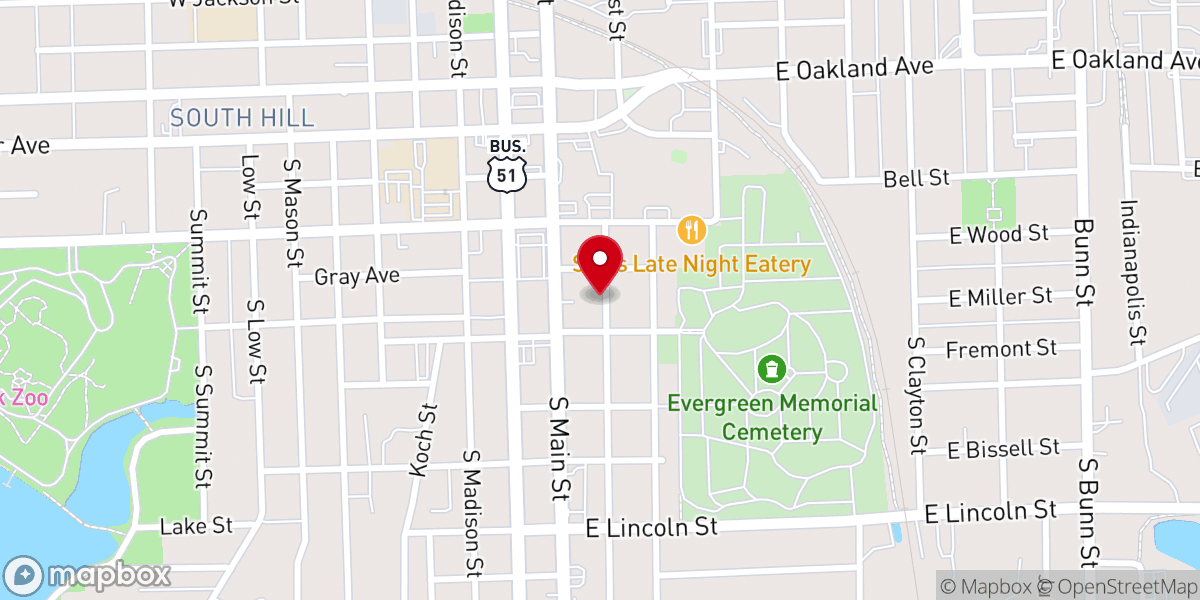 Map showing location of New Beginnings Church of God