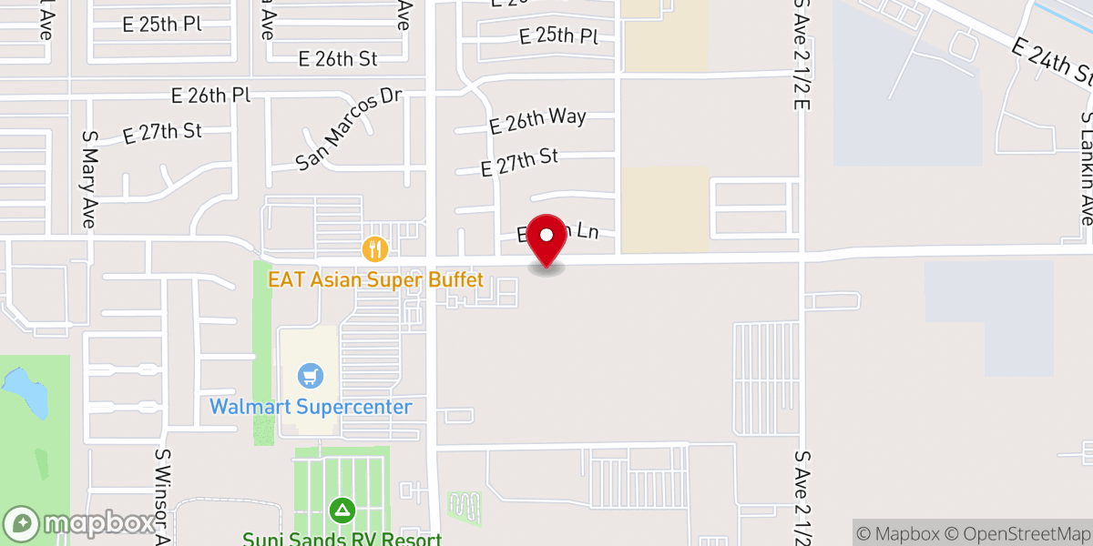 Map showing location of Iglesia De Cristo Yuma