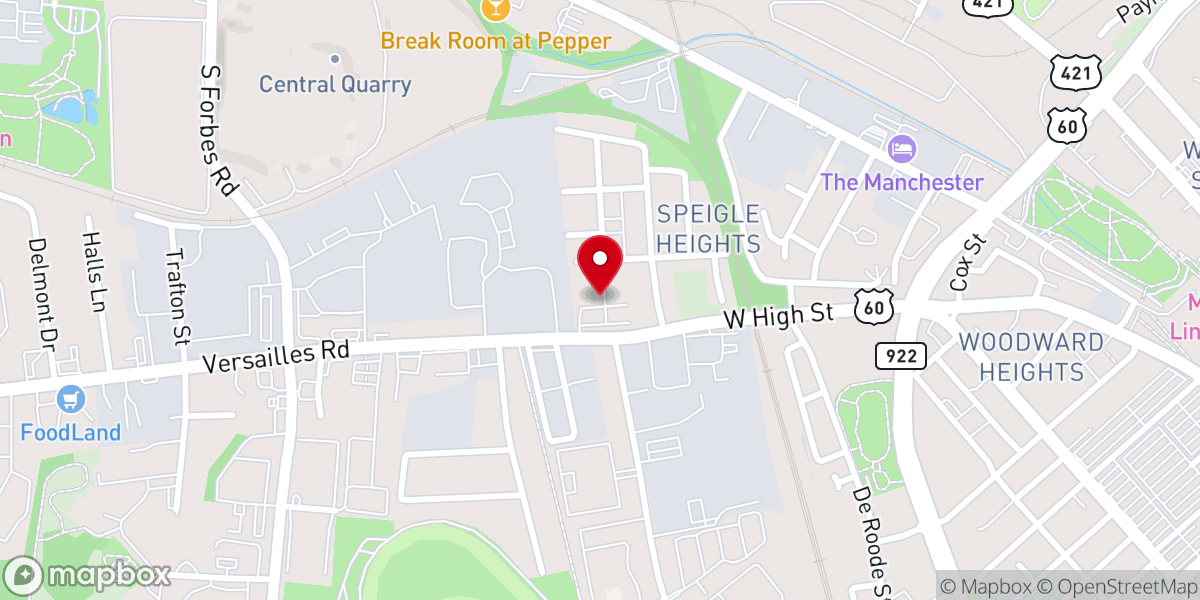 Map showing location of Hope Springs Community Church